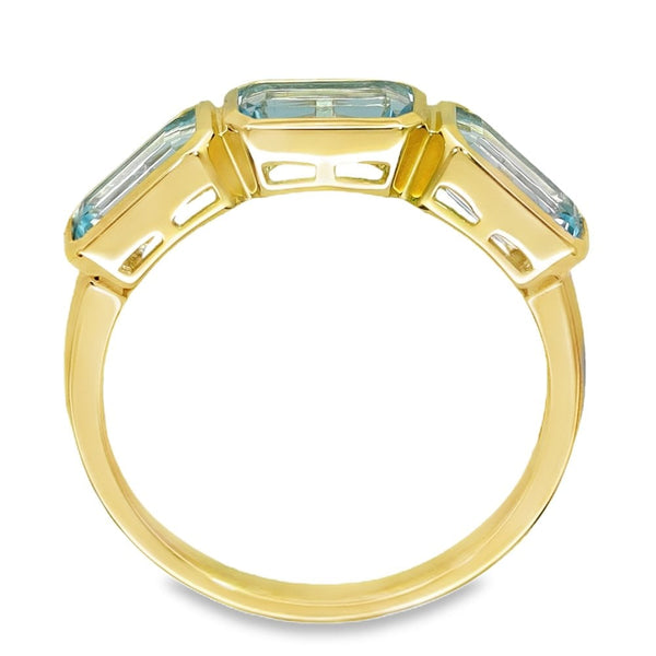 9ct Yellow Gold Topaz Ring - Size N