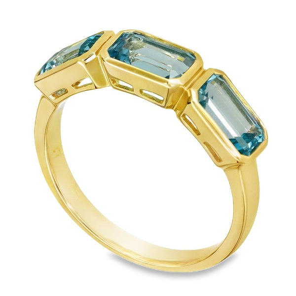 9ct Yellow Gold Topaz Ring - Size N