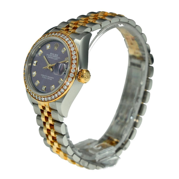 Lady-Datejust 279383RBR - Lavender Diamond Dial & Bezel - 2019