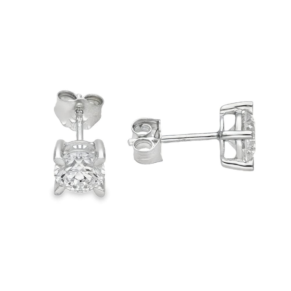 1.53ct White Gold Diamond Stud Earrings - F/VS