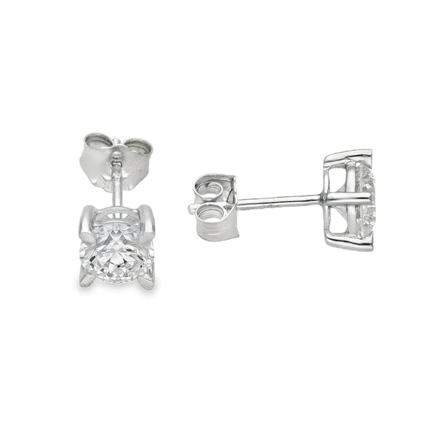 1.53ct White Gold Diamond Stud Earrings - F/VS