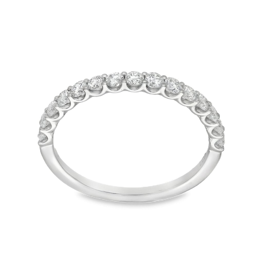 0.50ct White Gold Certified Diamond Half-Eternity Ring - F/VS2