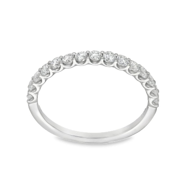 0.50ct White Gold Certified Diamond Half-Eternity Ring - F/VS2