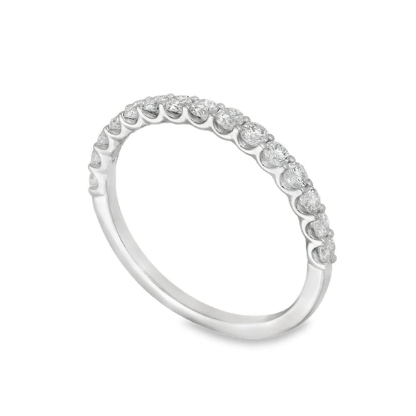 0.50ct White Gold Certified Diamond Half-Eternity Ring - F/VS2