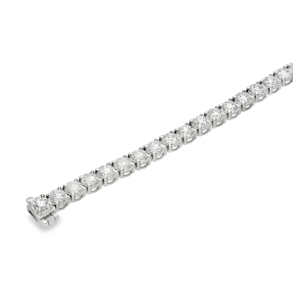 15.00ct White Gold Certified Diamond Tennis Bracelet - F/VS2