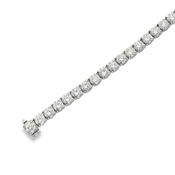 15.00ct White Gold Certified Diamond Tennis Bracelet - F/VS2