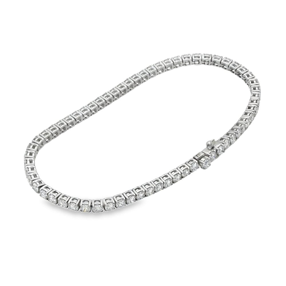 5.00ct White Gold Certified Diamond Tennis Bracelet - F/VS2