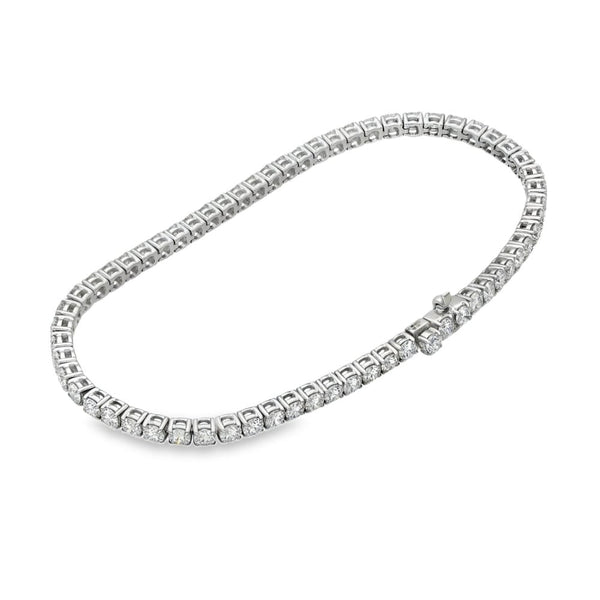5.00ct White Gold Certified Diamond Tennis Bracelet - F/VS2