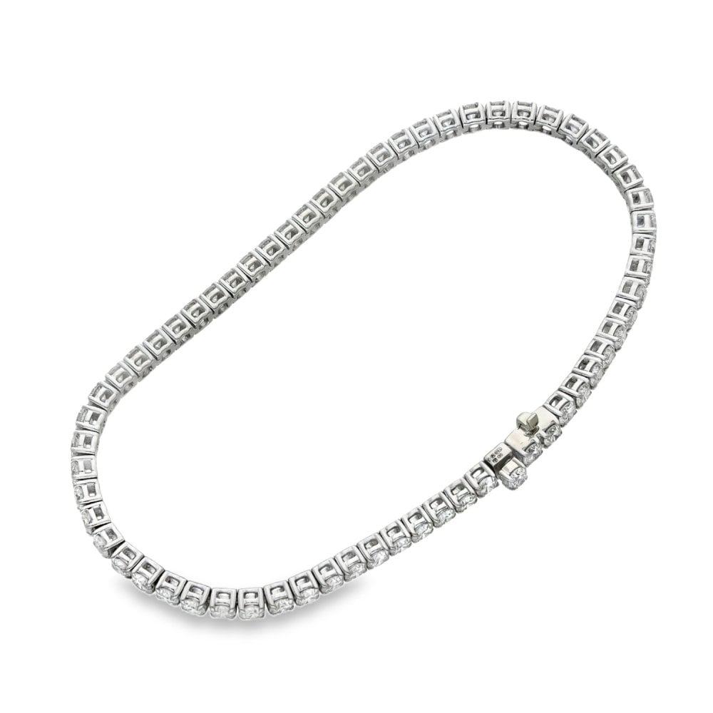 5.00ct White Gold Certified Diamond Tennis Bracelet - F/VS2