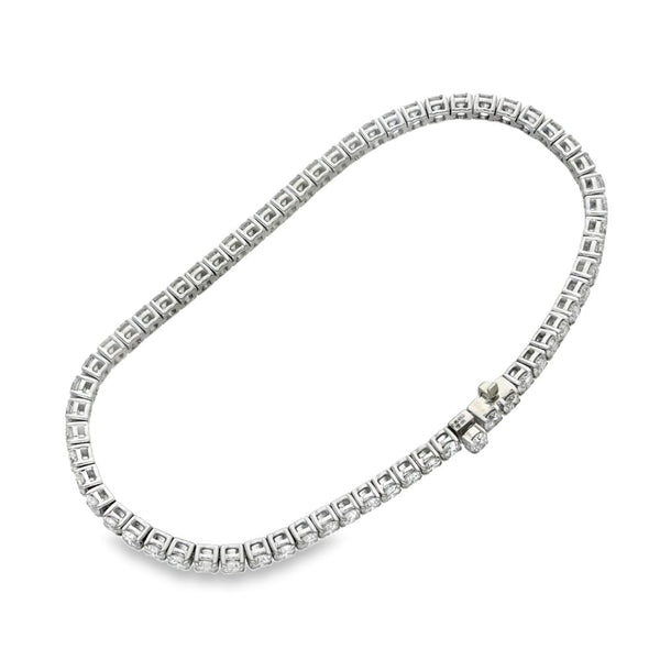 5.00ct White Gold Certified Diamond Tennis Bracelet - F/VS2