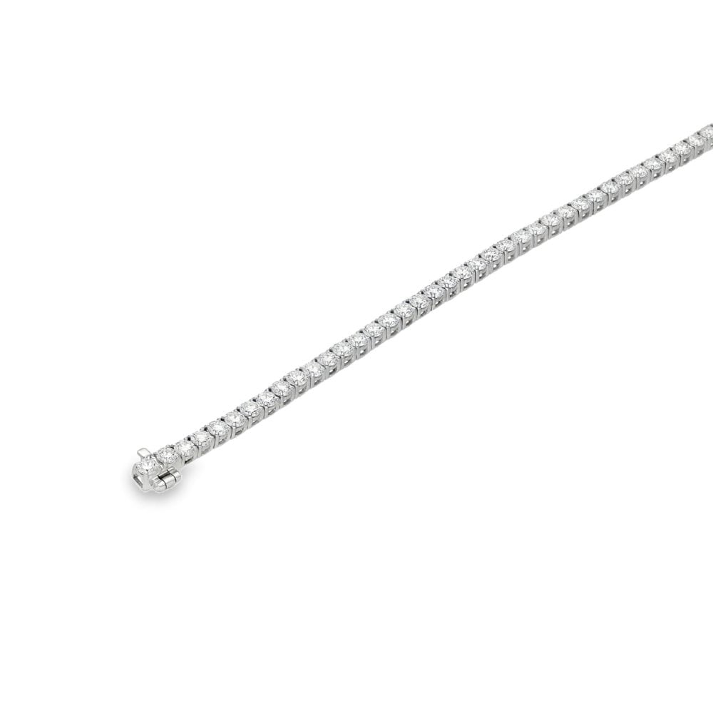 5.00ct White Gold Certified Diamond Tennis Bracelet - F/VS2