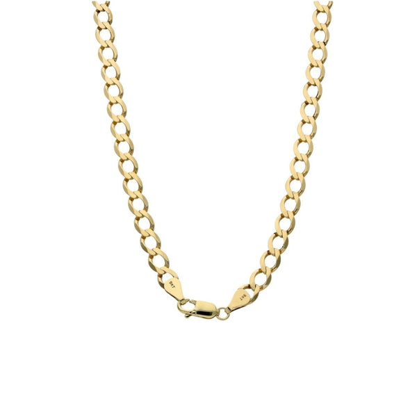 9ct Yellow Gold Open Curb Chain - 24" - 16.7g