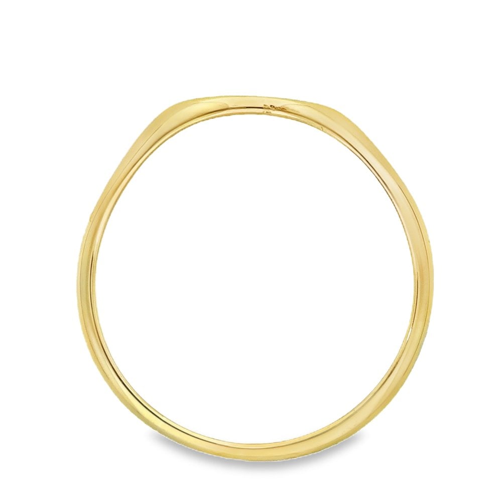9ct Yellow Gold St. Christopher Signet Ring - Size N½ - 12mm