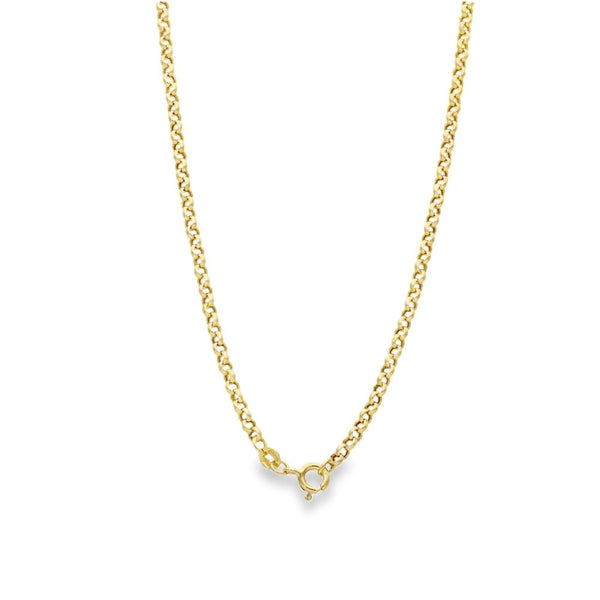 9ct Yellow Gold Hollow Round Belcher Chain - 18" - 5.4g