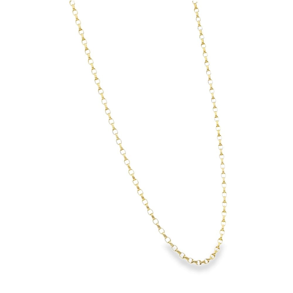 9ct Yellow Gold Oval Belcher Chain - 18" - 4.8g
