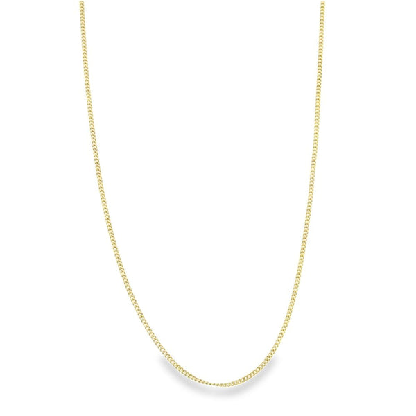 9ct Yellow Gold Curb Chain - 18" - 2.6g