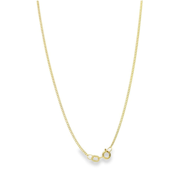 9ct Yellow Gold Curb Chain - 18" - 2.6g