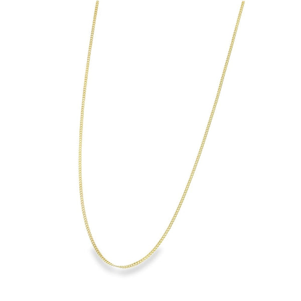 9ct Yellow Gold Curb Chain - 18" - 2.6g