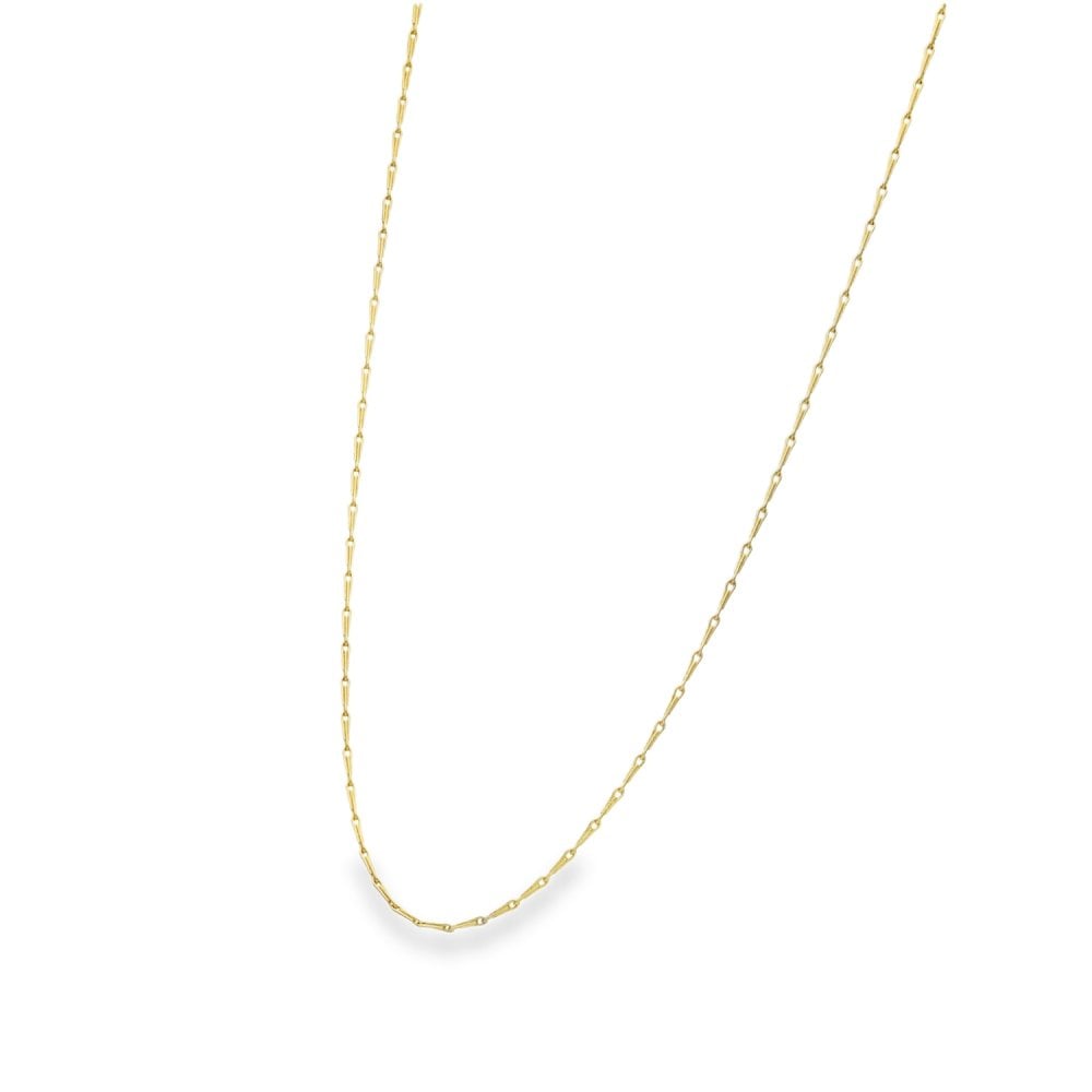 9ct Yellow Gold Barleycorn Chain - 16" - 1.9g