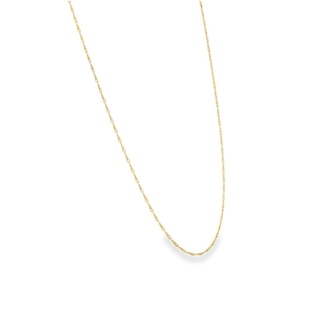 9ct Yellow Gold Barleycorn Chain - 16" - 1.9g