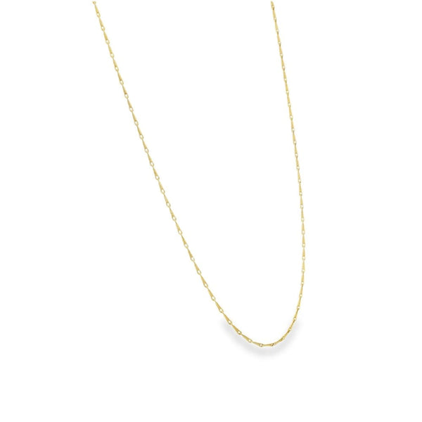 9ct Yellow Gold Barleycorn Chain - 16" - 1.9g