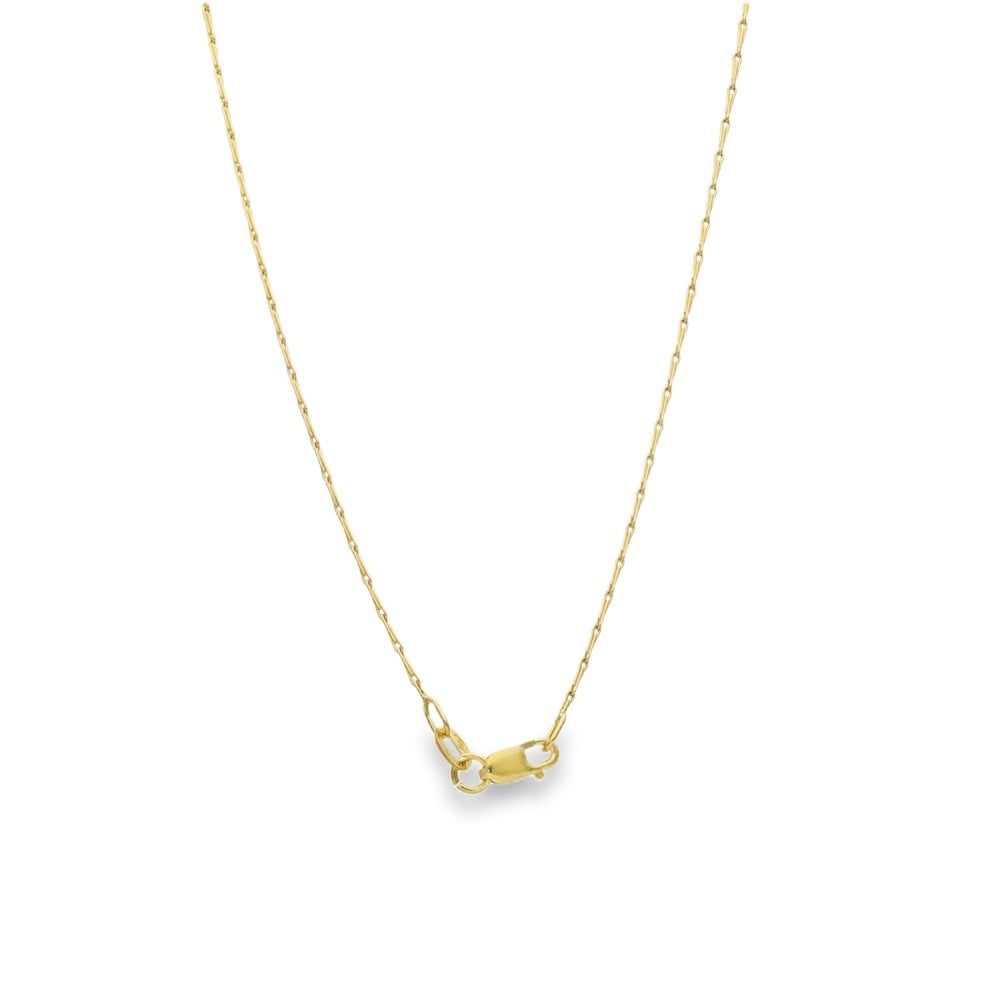 9ct Yellow Gold Barleycorn Chain - 16" - 1.9g