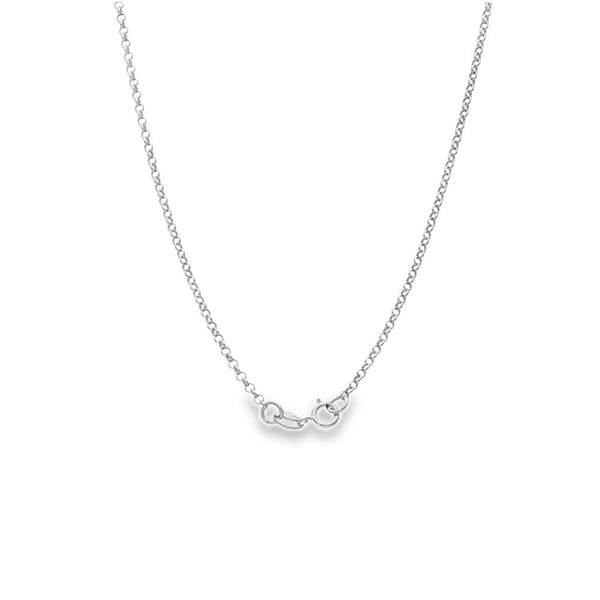 9ct White Gold Diamond Initial D Butterfly Pendant & Necklace