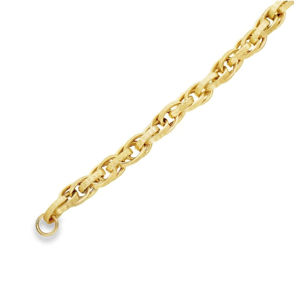 9ct Yellow Gold Fancy Link Bracelet - 7.5" - 16.6g