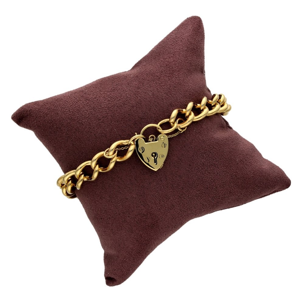 9ct Yellow Gold Curb Bracelet - 8.5" - 37.5g