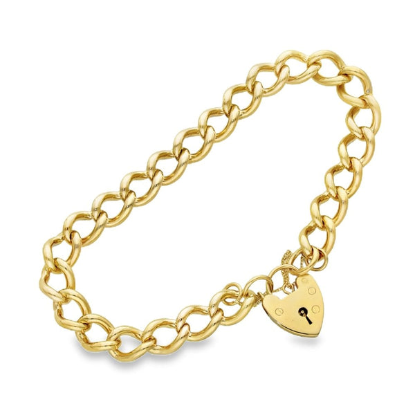 9ct Yellow Gold Curb Bracelet - 8.5" - 37.5g