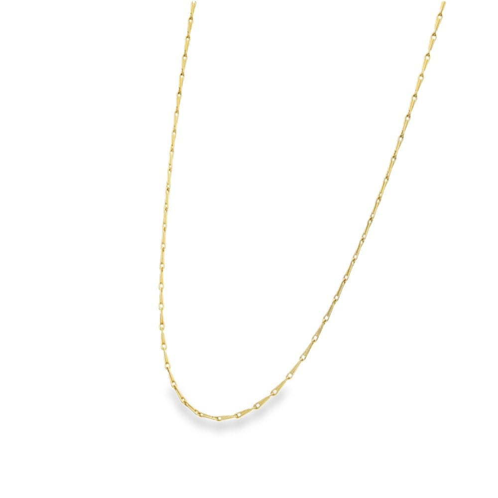 9ct Yellow Gold Barleycorn Chain - 18" - 3.2g