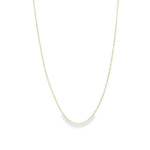 9ct Yellow Gold Fine Trace Chain - 18" - 0.80g