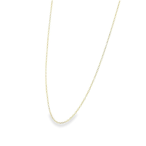 9ct Yellow Gold Fine Trace Chain - 18" - 0.80g