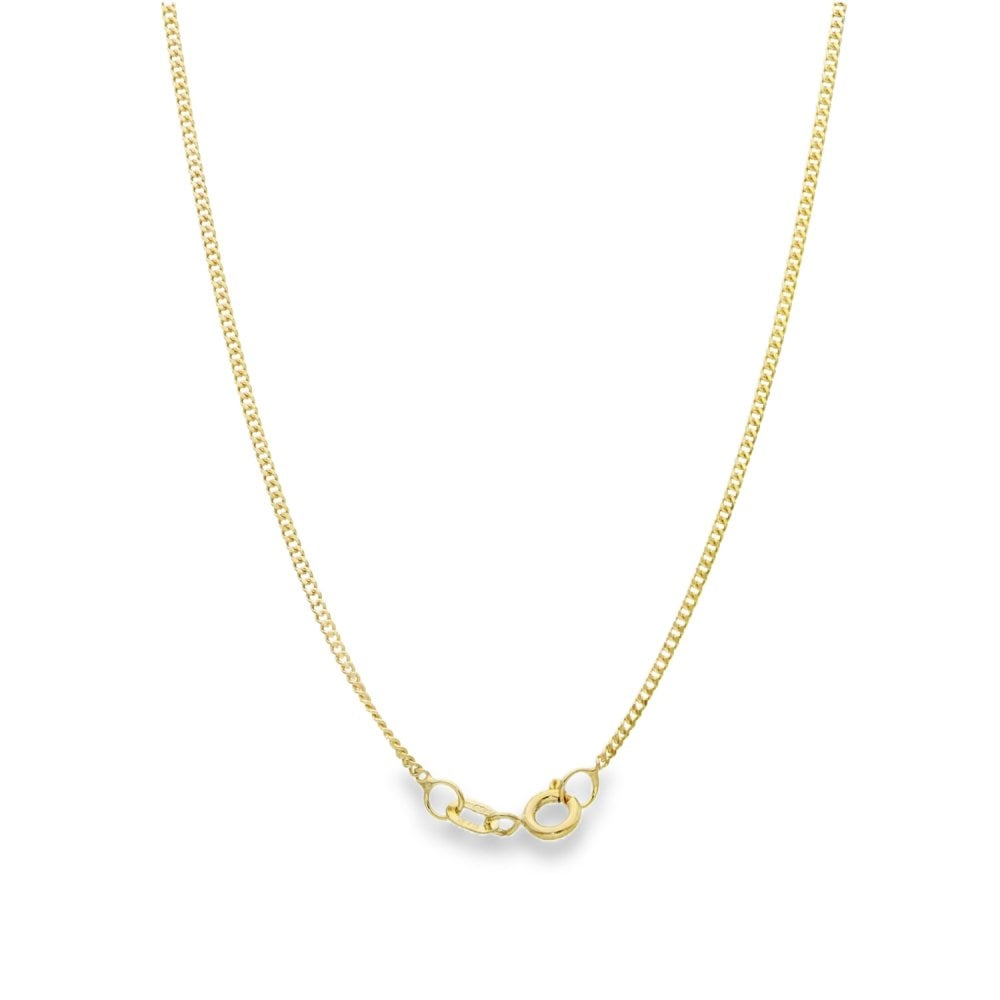 9ct Yellow Gold Fine Curb Chain - 18" - 2.6g