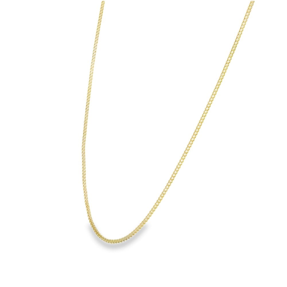 9ct Yellow Gold Fine Curb Chain - 18" - 2.6g