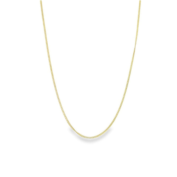 9ct Yellow Gold Fine Curb Chain - 18" - 2.2g