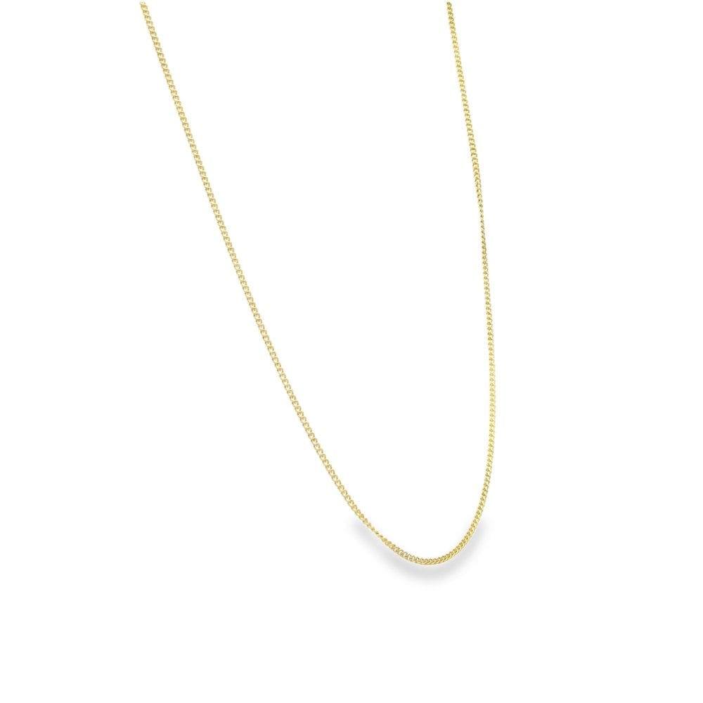 9ct Yellow Gold Fine Curb Chain - 18" - 2.2g