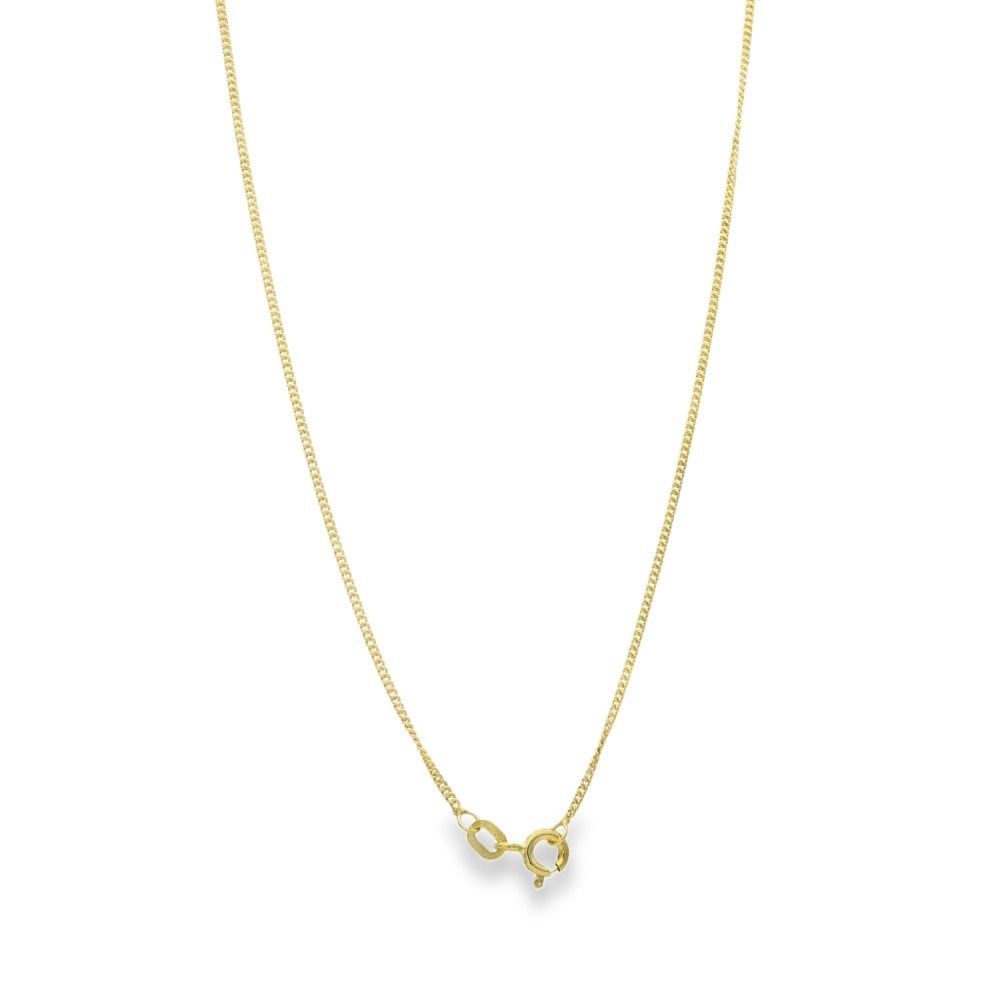 9ct Yellow Gold Fine Curb Chain - 18" - 2.2g