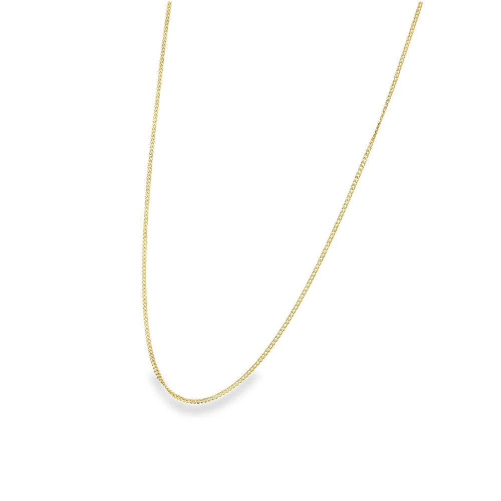 9ct Yellow Gold Fine Curb Chain - 18" - 2.2g