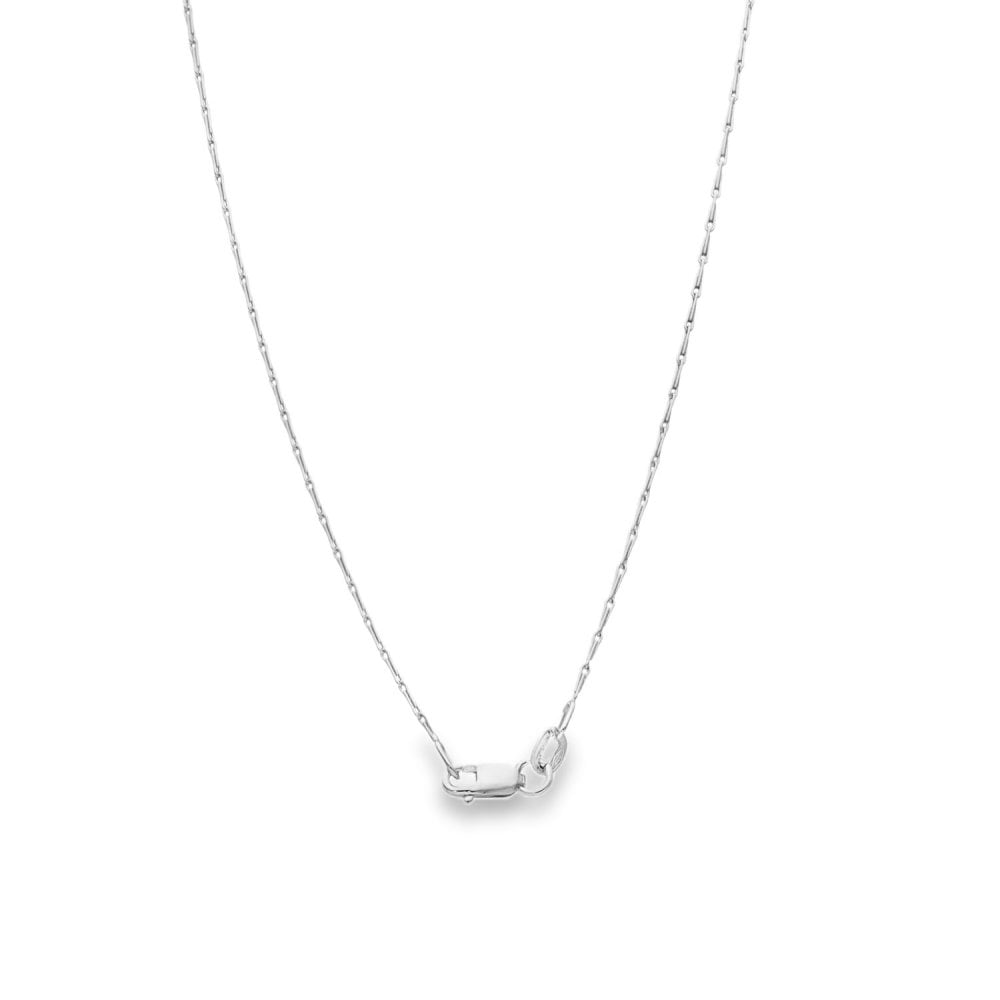 9ct White Gold Barleycorn Chain - 18" - 2.2g