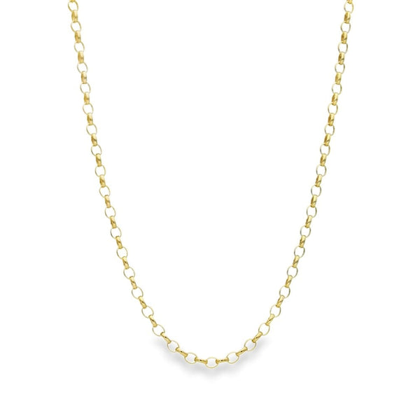 9ct Yellow Gold Belcher Chain - 18" - 3.7g
