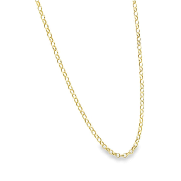 9ct Yellow Gold Belcher Chain - 18" - 3.7g