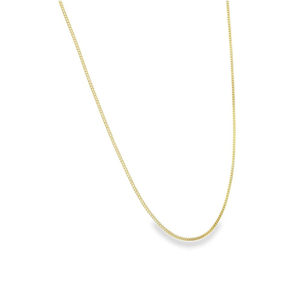 9ct Yellow Gold Fine Curb Chain - 16" - 1.5g