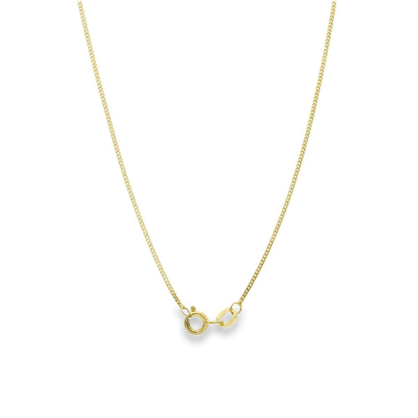 9ct Yellow Gold Fine Curb Chain - 16" - 1.5g