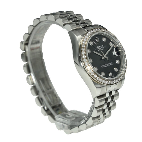 Datejust 178384 - Black Diamond Dial - Diamond Bezel - 2018