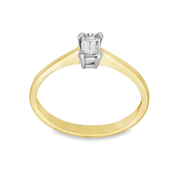 Ladies 18ct Yellow Gold Diamond Engagement Ring - 0.25ct