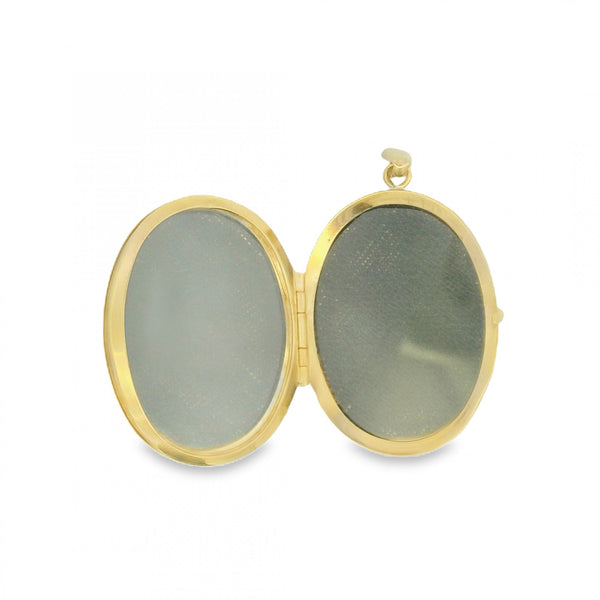 9ct Yellow Gold Patterned-Edge Locket - 19x25x7mm - 3.5g