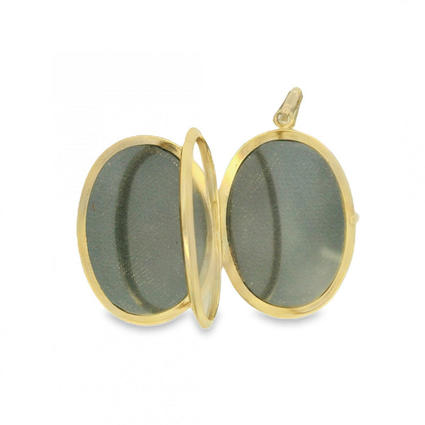 9ct Yellow Gold Patterned-Edge Locket - 19x25x7mm - 3.5g