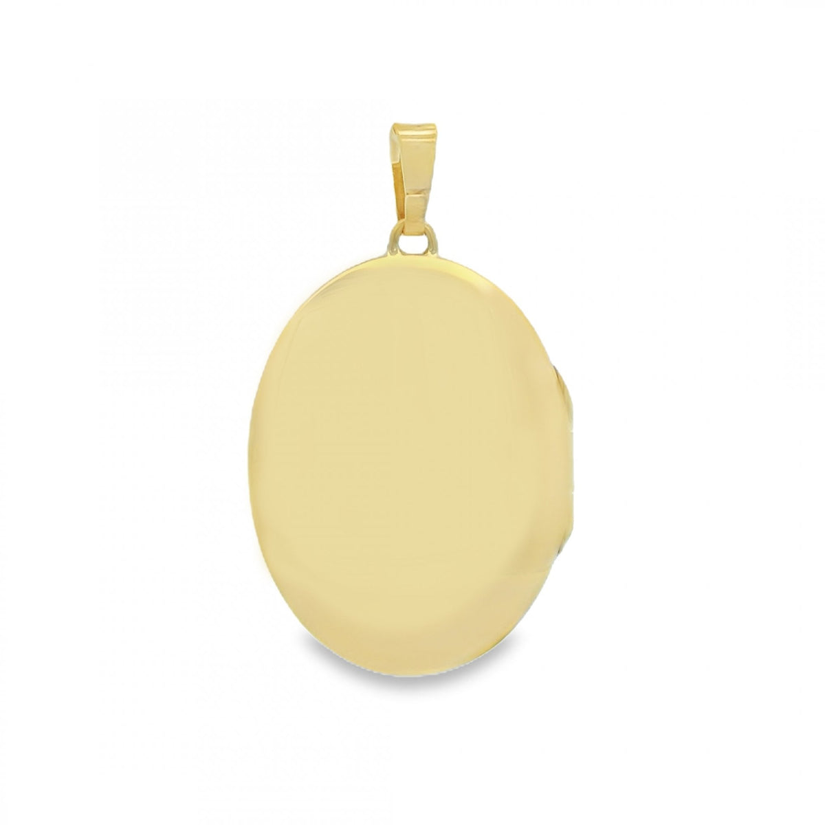 9ct Yellow Gold Oval Engraved Locket - 22x29x7mm - 3.9g