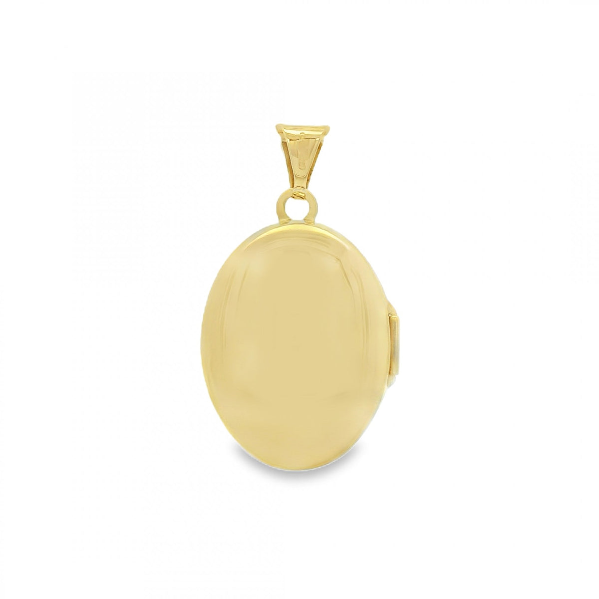 9ct Yellow Gold Feather Engraved Locket - 15x20x8mm - 2.1g